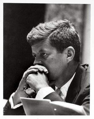 Photograph of John F. Kennedy in Thought