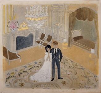 John and Jacqueline Kennedy in Suite at Quai D'Orsay