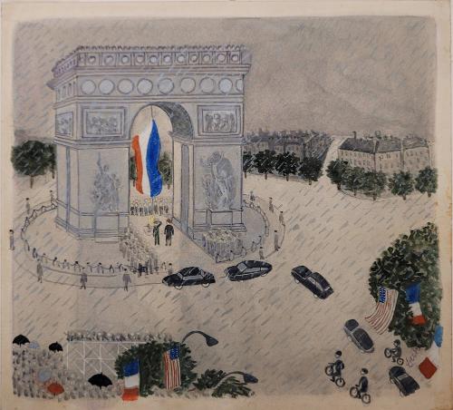 Kennedy and de Gaulle at the Arc de Triomphe