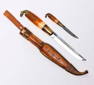 Double Knife Letter Opener with Sheath
