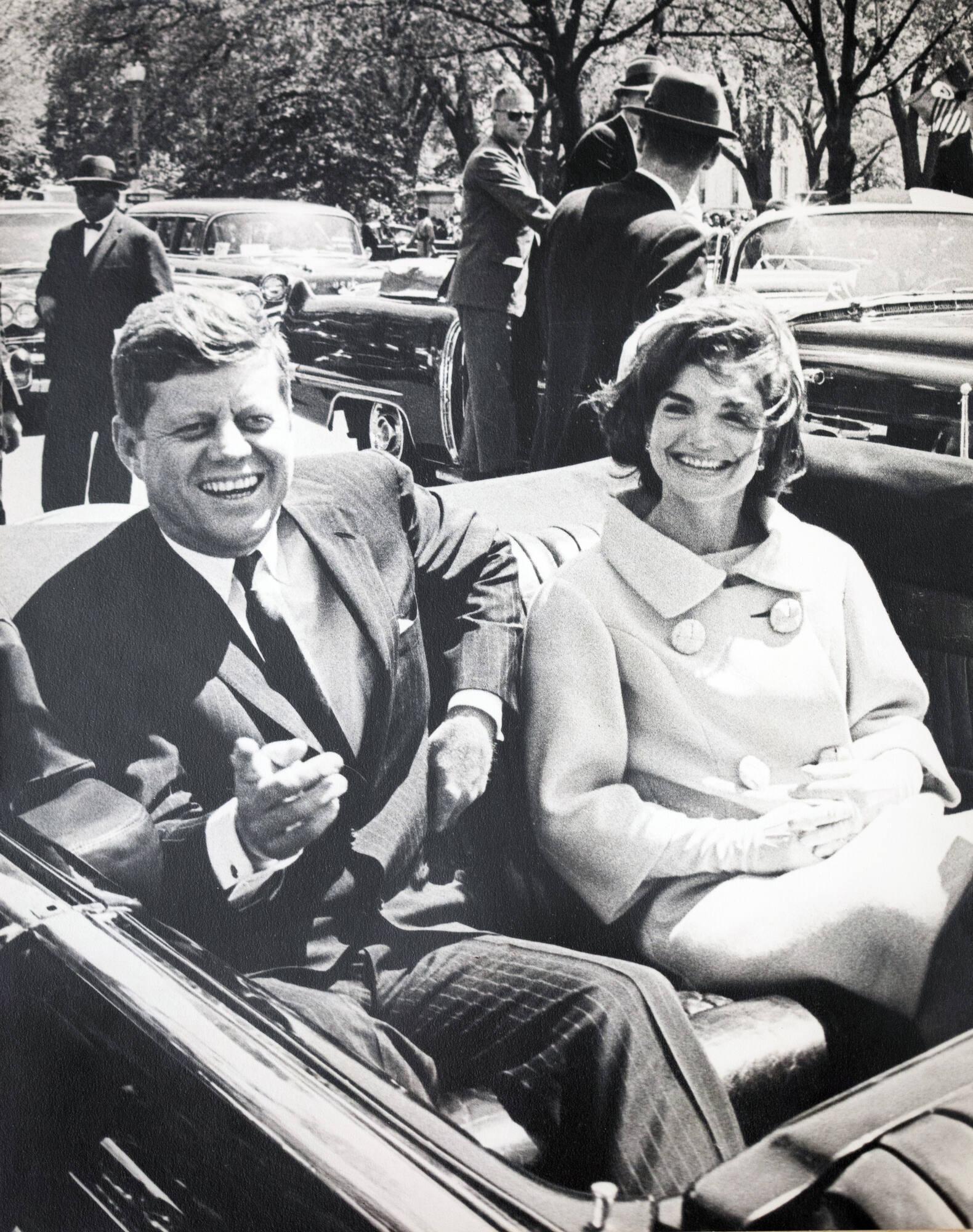 Photograph Of John And Jacqueline Kennedy In Convertible All Artifacts The John F Kennedy 