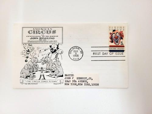 First Day Cover for Cenntenial of the Birth of John Ringling and the American Circus