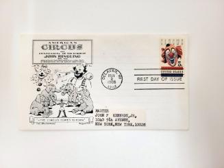 First Day Cover for Cenntenial of the Birth of John Ringling and the American Circus