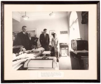 Photograph of President and Mrs. Kennedy Watching Televised Launch of Freedom 7