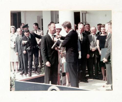 Photograph of President Kennedy and Alan Shepard