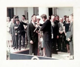 Photograph of President Kennedy and Alan Shepard