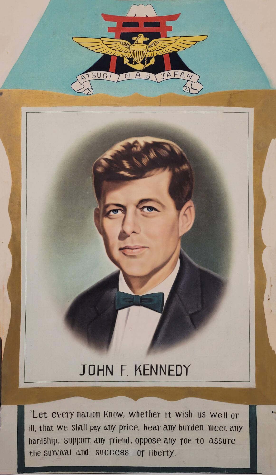 Portrait Of John F Kennedy With Quotation From Inaugural Address All