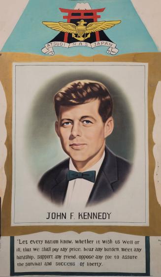 Portrait of John F. Kennedy with Quotation from Inaugural Address