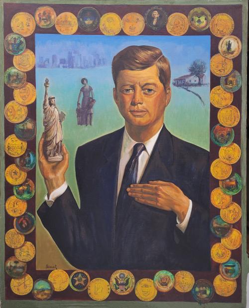 John F. Kennedy and the Statue of Liberty