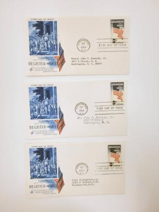 First Day Cover: Register and Vote