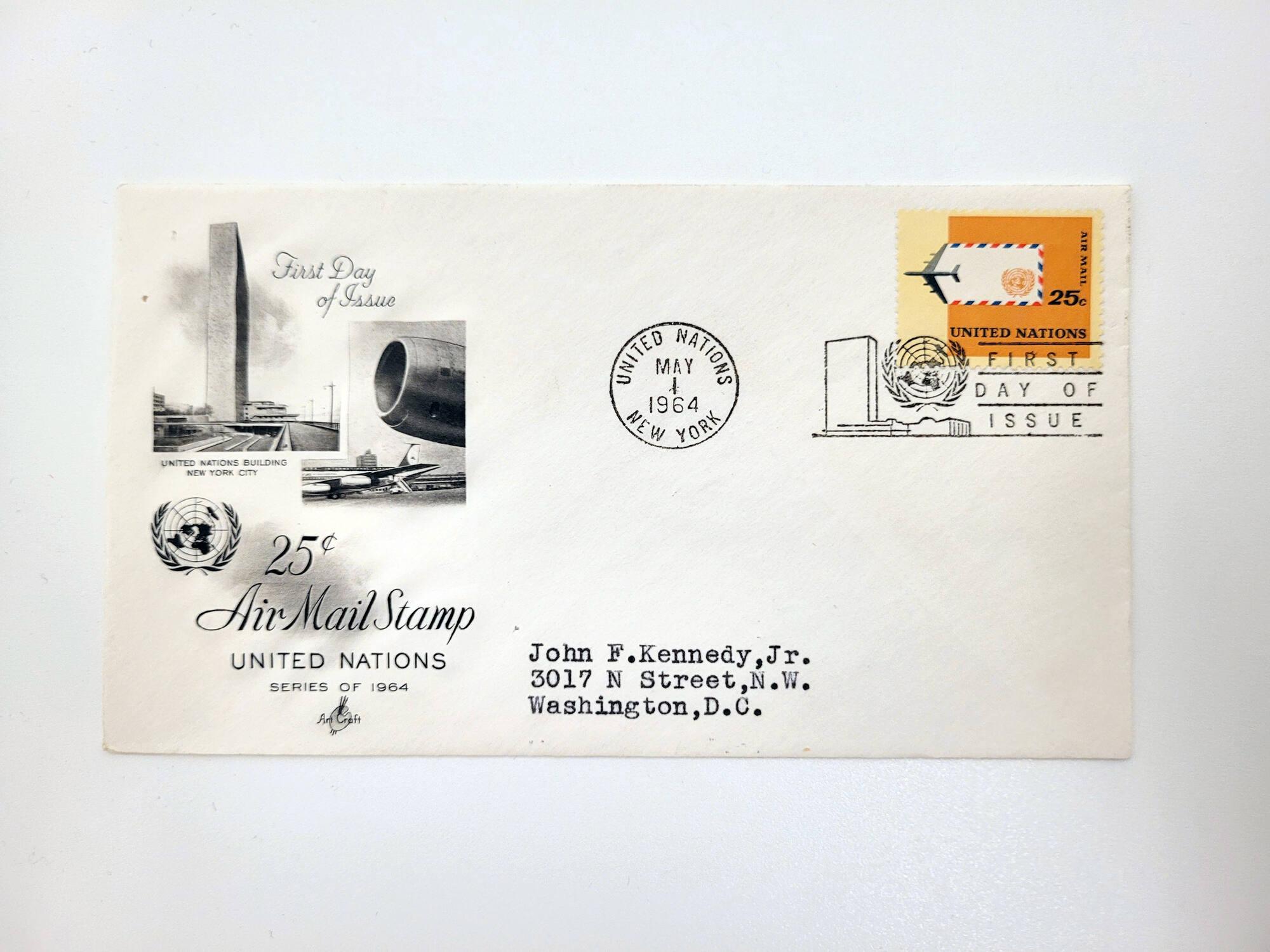 First Day Cover: United Nations Air Mail Stamp – Works – The John  display picture 1