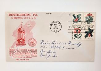 First Day Cover: Bethlehem, PA, The Christmas City