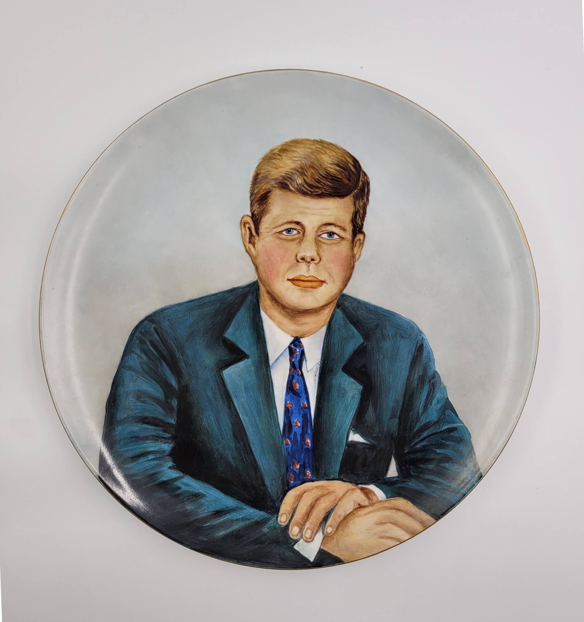 Portrait Plate Of John F Kennedy All Artifacts The John F Kennedy Presidential Library 