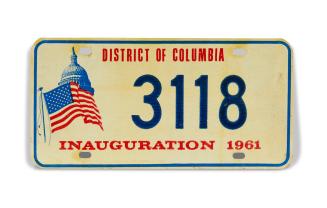 Pair of Presidential Inaugural License Plates "3118"