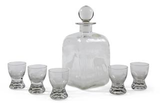 Decanter with 5 Glasses