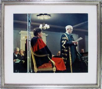Photograph of John F. Kennedy Receiving Honorary Doctor of Laws Degree