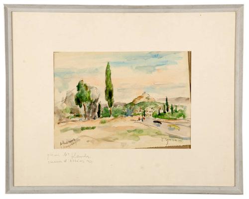 Watercolor of Scene in Greece