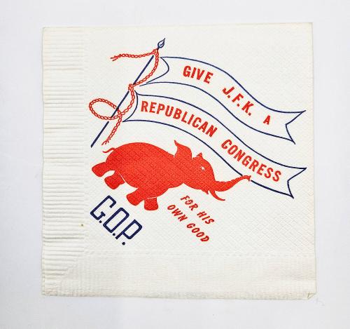 "Give JFK a Republican Congress" Napkin