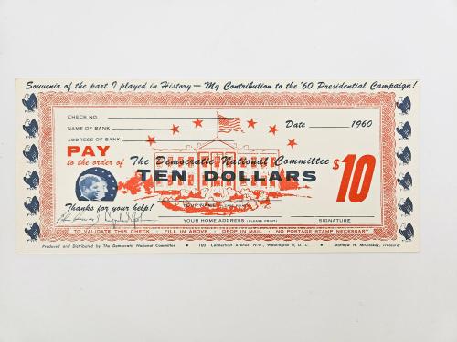 Pay to the Order of the Democratic National Committee Fundraising Flyer