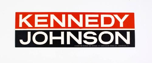 Kennedy-Johnson Campaign Bumper Sticker