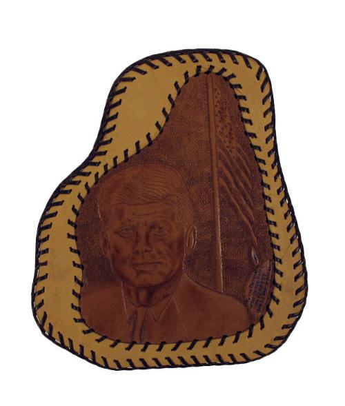 Leather Portrait of John F. Kennedy