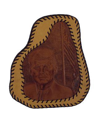 Leather Portrait of John F. Kennedy