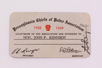 Courtesy Pass to Pennsylvania Chiefs of Police Association