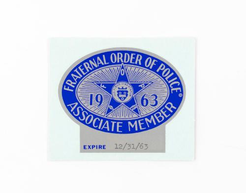 Newport Lodge 8 Fraternal Order of Police Membership Sticker