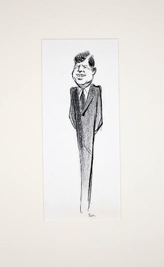 Caricature Drawing of John F. Kennedy