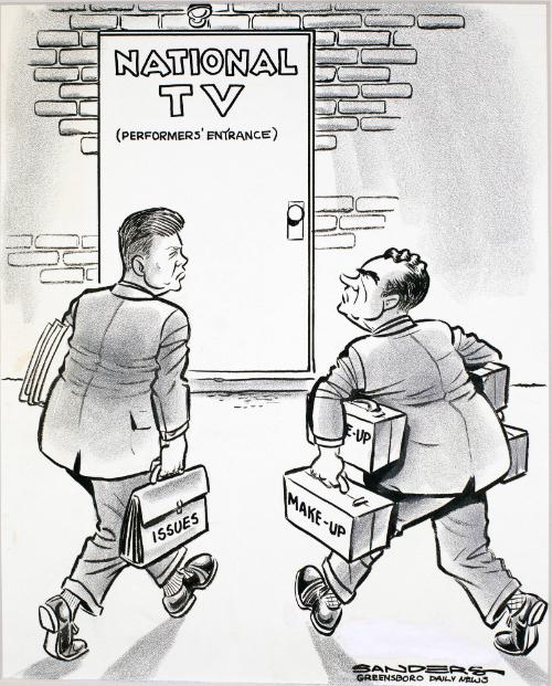 Nixon Kennedy Debate Cartoon