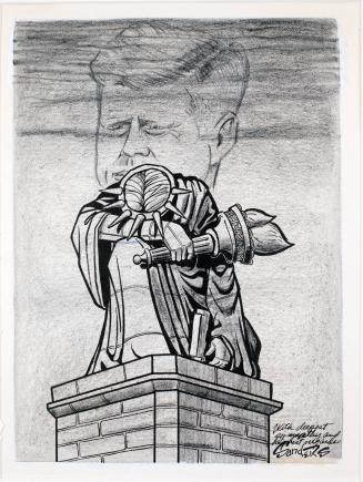 The Statue of Liberty Mouring Cartoon