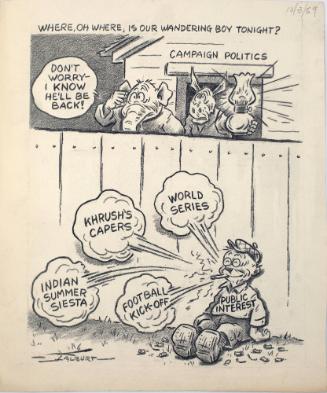 "Where, Oh Where Is Our Wandering Boy Tonight?" Cartoon