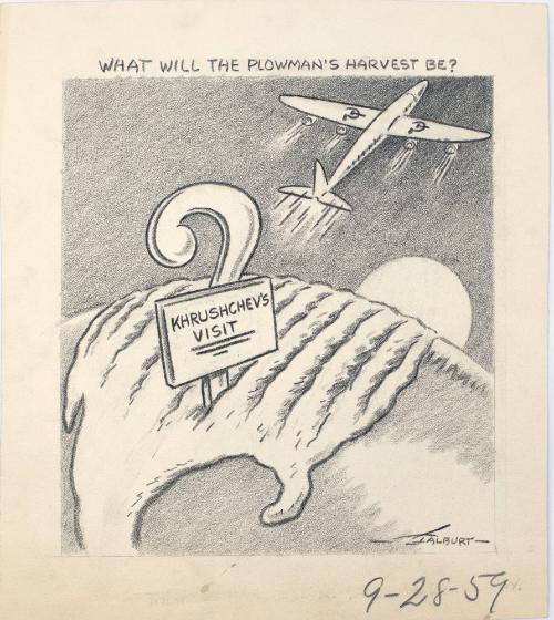 "What Will The Plowman's Harvest Be?" Cartoon