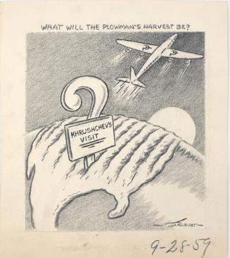 "What Will The Plowman's Harvest Be?" Cartoon