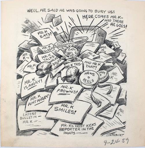 "Well, He Said He Was Going To Bury Us!" Cartoon