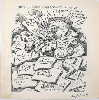 "Well, He Said He Was Going To Bury Us!" Cartoon