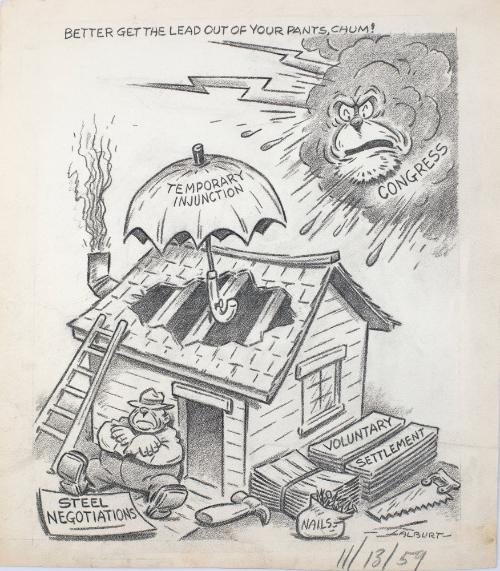 "Better Get The Lead Out Of Your Pants, Chum!" Cartoon
