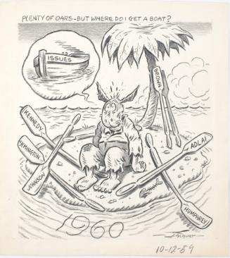 "Plenty Of Oars - But Where Do I Get A Boat?" Cartoon