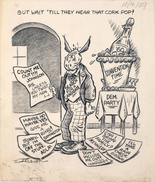 "But Wait 'Till They Hear That Cork Pop!"  Cartoon