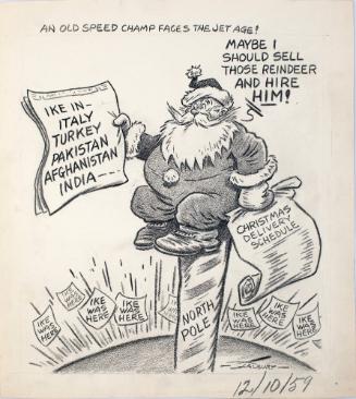"An Old Speed Champ Faces The Jet Age!" Cartoon