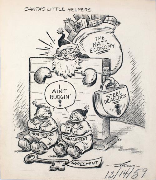 "Santa's Little Helpers."  Cartoon