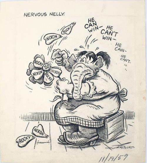 Nervous Nelly" Cartoon