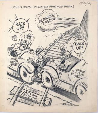 "Listen Boys - It's Later Than You Think! Cartoon