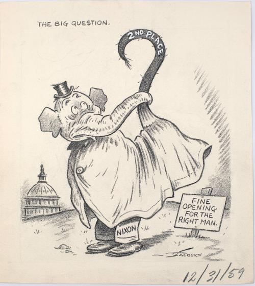 "The Big Question." Cartoon