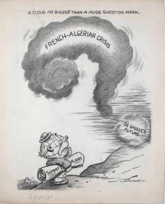 "A Cloud No Bigger Than A Huge Question Mark." Cartoon