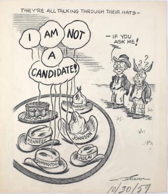 "They're All Talking Through Their Hats"  Cartoon