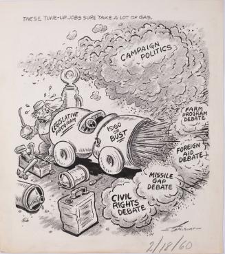"These Tune-Up Jobs Sure Take A Lot Of Gas." Cartoon