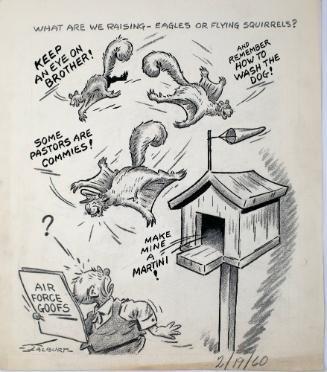 "What Are We Raising - Eagles Or Flying Squirrels?" Cartoon