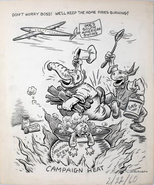 "Don't Worry Boss! We'll Keep The Home Fires Burning!" Cartoon