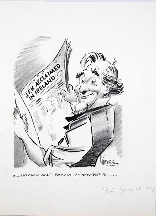 "ALL I KNOW IS WHAT I READ IN THE NEWSPAPERS" Cartoon